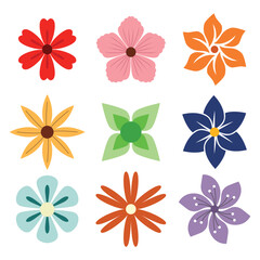 Fototapeta premium Playful Simple Flower Vector Illustration