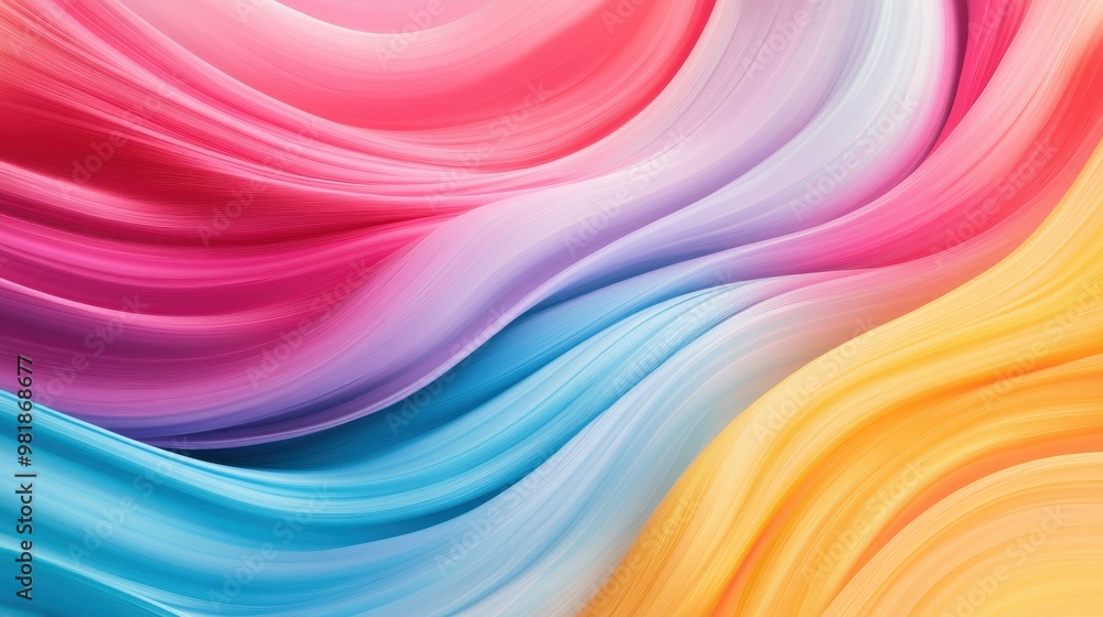 Poster discover vibrant waves and dynamic patterns in this stunning abstract art piece, perfect for creativ