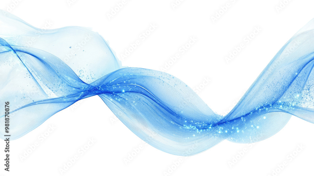 Poster abstract curve on a white transparent background