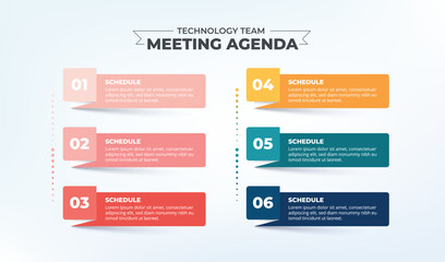 Meeting Agenda and Highlighted List. Meeting program list, Discussion agenda.
