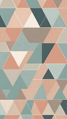 A clean and modern geometric pattern in soft pastel colors, with sharp lines and triangles creating a minimalist yet stylish mobile wallpaper design.
