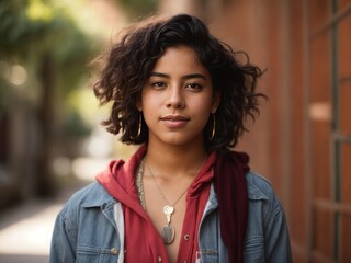 Portrait of an attractive and stylish fashionable young Latin American