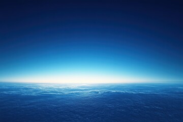 Obraz premium A Blue Horizon with Rolling Waves Under a Clear Sky