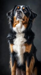 Bernese Mountain Dog Portrait.