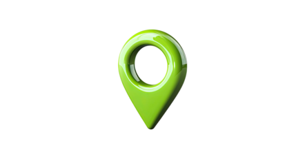 Location pin on white transparent background