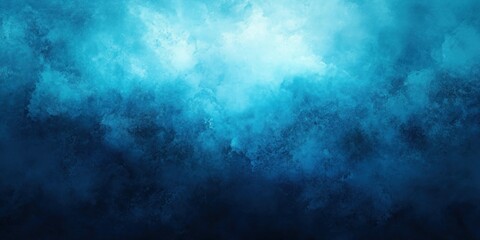 Abstract Blue Watercolor Background with Light Center
