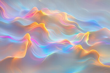 Obraz premium Vibrant Iridescent Cloud Formations with Multicolored Hues