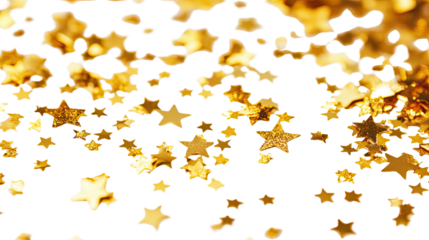 Heart confetti on a white transparent background