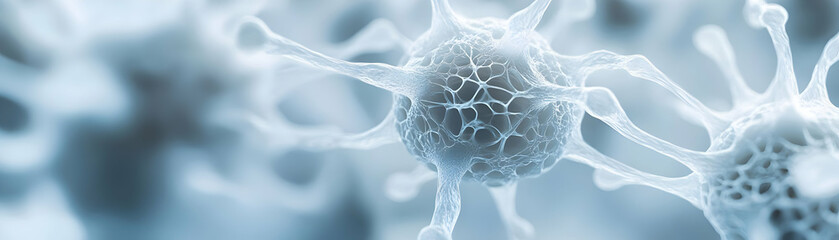 Obraz premium Extreme Close-Up of White Light Blooms Representing Neurogenesis and Brain Plasticity Growth - Symbolizing Mental Rejuvenation in Isolated White Background