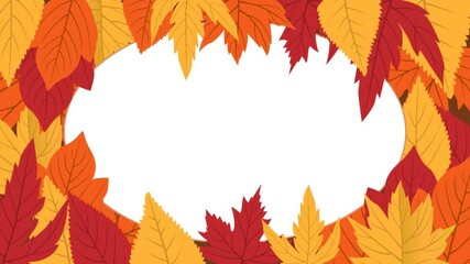 autumn season seamless background with autumn leaves animation thanks giving celebration footage video	