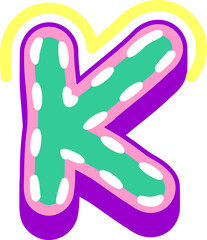 Obraz premium Playful Decorative Doodle Letter Alphabet Vector Element