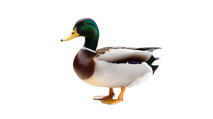 Obraz premium Duck cut on transparent background cutout, PNG file. Mockup template for artwork graphic design