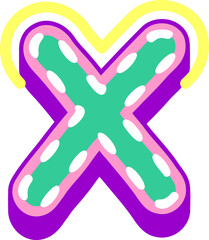 Playful Decorative Doodle Letter Alphabet Vector Element