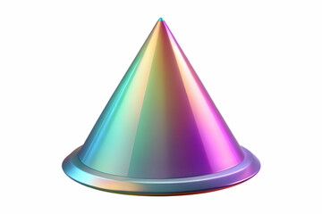 Vibrant Holographic Party Hat Close Up: Macro Illustration of Colorful Designs for Festive Celebrations - Perfect for Christmas and Party Themes
