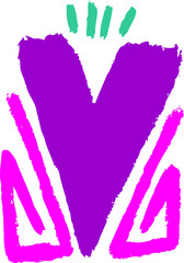 Playful Decorative Letter Alphabet Vector Element