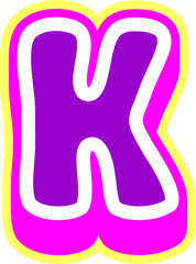 Obraz premium 3D Playful Letter Alphabet Vector Element