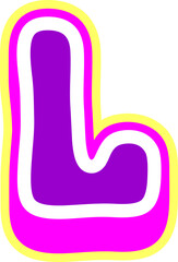 Obraz premium 3D Playful Letter Alphabet Vector Element