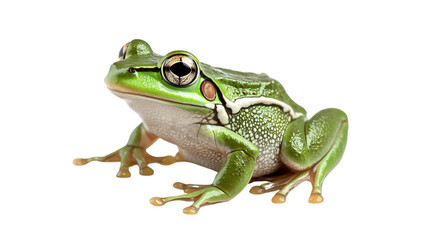 Fototapeta premium Frog cut on transparent background cutout, PNG file. Mockup template for artwork graphic design