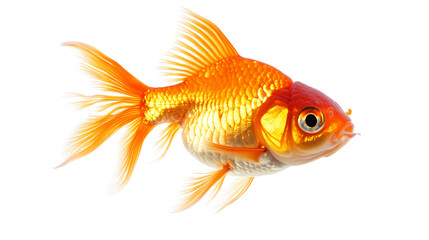 Goldfish cut on transparent background cutout, PNG file. Mockup template for artwork graphic design