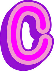 Playful Comic Style Letter Alphabet Vector Element 