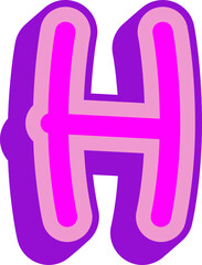 Playful Comic Style Letter Alphabet Vector Element 