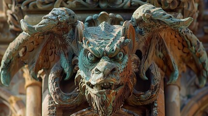 Fototapeta premium Close-up of a Gargoyle on a Gothic Cathedral
