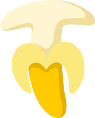 Banana Letter Alphabet Vector Element T