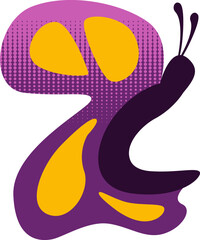 Butterfly Letter Alphabet Vector Element Z