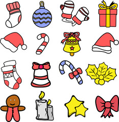 Christmast doodle handrawn vector illustration