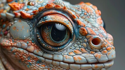 Naklejka premium Close-Up Macro Photography of a Lizard's Eye