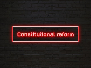 Constitutional reform のネオン文字