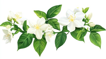 Obraz premium jasmine on white background