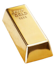 gold bar isolated on transparent background