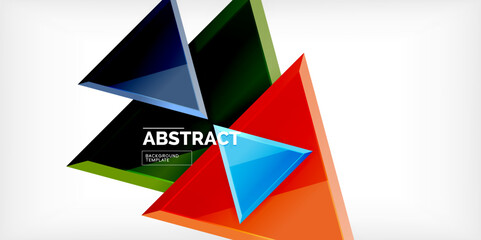 Triangle glass shapes geometric abstract background. Vector Illustration For Wallpaper, Banner, Background, Card, Book Illustration, landing page