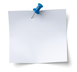 note paper with push pin