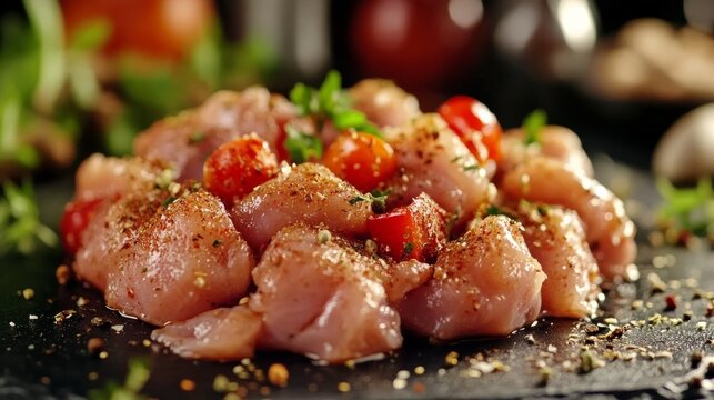 Chicken with spices and tomatoes