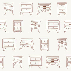 Outline Collection of Ear Vector Seamless Pattern illustration Design