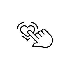 Tap to like icon. Simple tap to like icon for social media, app, and web design. Vector illustration