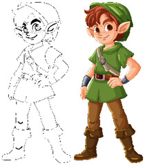 Fantasy Archer Character Illustration