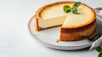 NY Cheesecake on white
