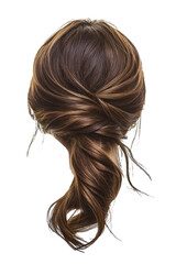 hair without face isolated in white background
