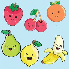 various kinds of pictures of fresh fruit