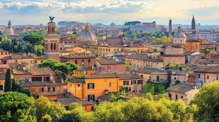 Obraz premium Trastevere from Gianicolo, Rome, Italy