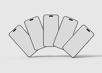Advanced Mobile Mockup for Tech Visualizations (iphone 15 16)