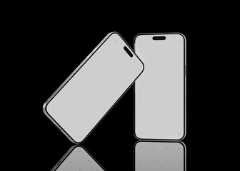 Advanced Mobile Mockup for Tech Visualizations (iphone 15 16)