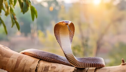 Fototapeta premium the cobra in the nature , ai generate