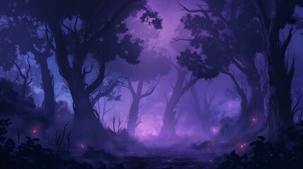 Fototapeta premium halloween theme for game, landscape of wood