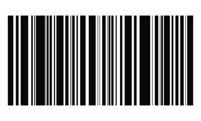 Barcode icon. Product identification code icon. Vertical strip line. Barcode template vector icon. 