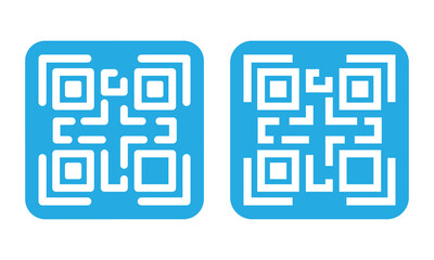 Qr code. Scan QR code icon. Digital Scanning vector icon set.  Vector illustration. 