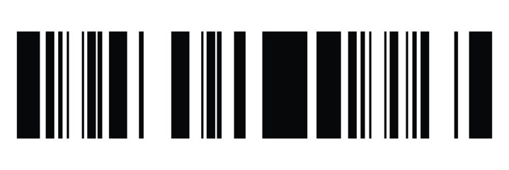Barcode label template. Barcode icon. Product identification code vector. Vector illustration.
